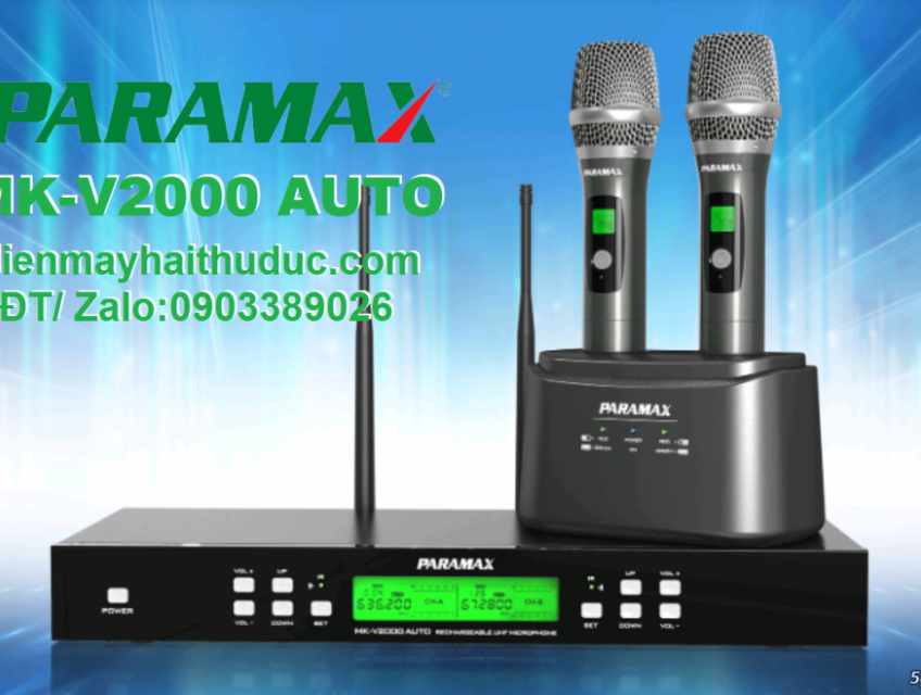 Micro không dây Paramax MK-V2000 Auto giảm thật 20% tại Cửa Hàng Hải