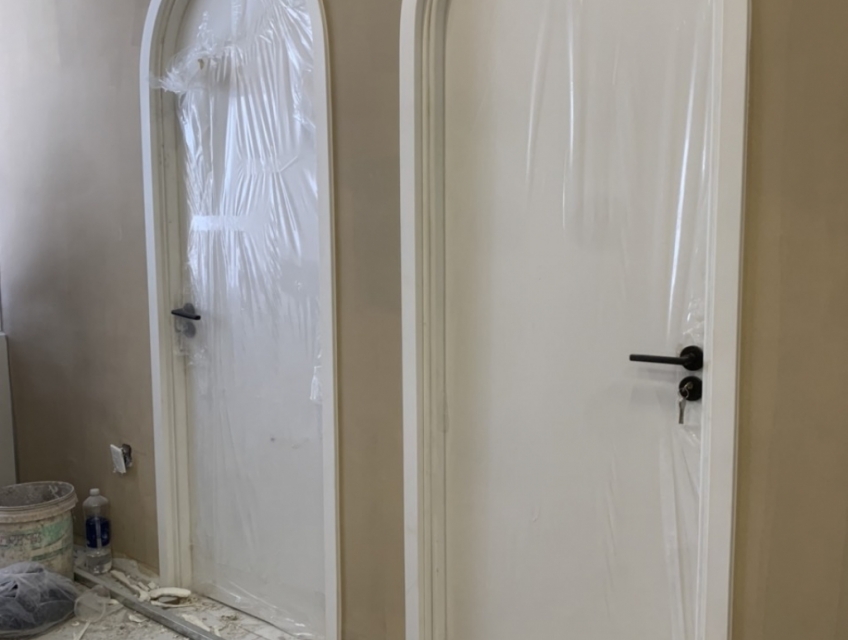 cửa vòm composite sơn Pu