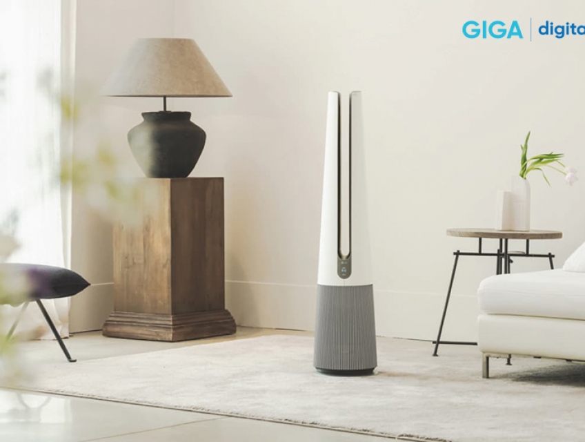 Máy lọc không khí kết hợp quạt LG PuriCare FS15GPSF0 loại bỏ bụi bẩn hiệu quả