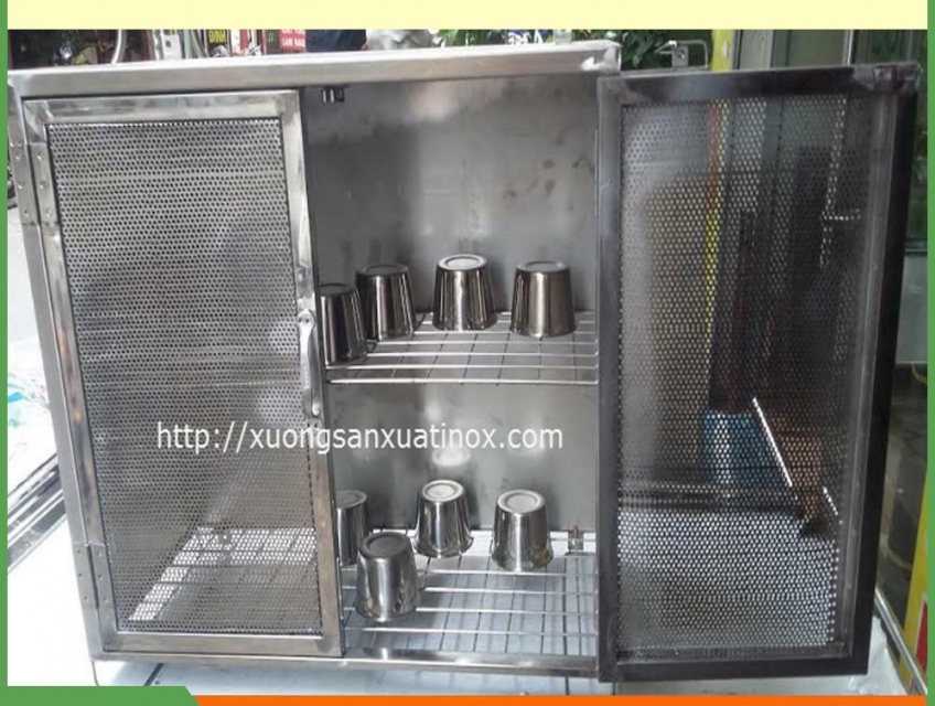Tủ úp cốc inox trường học