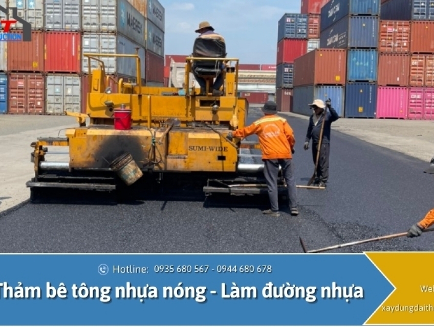 Thi công thảm Bê tông nhựa nóng tại Sài Gòn