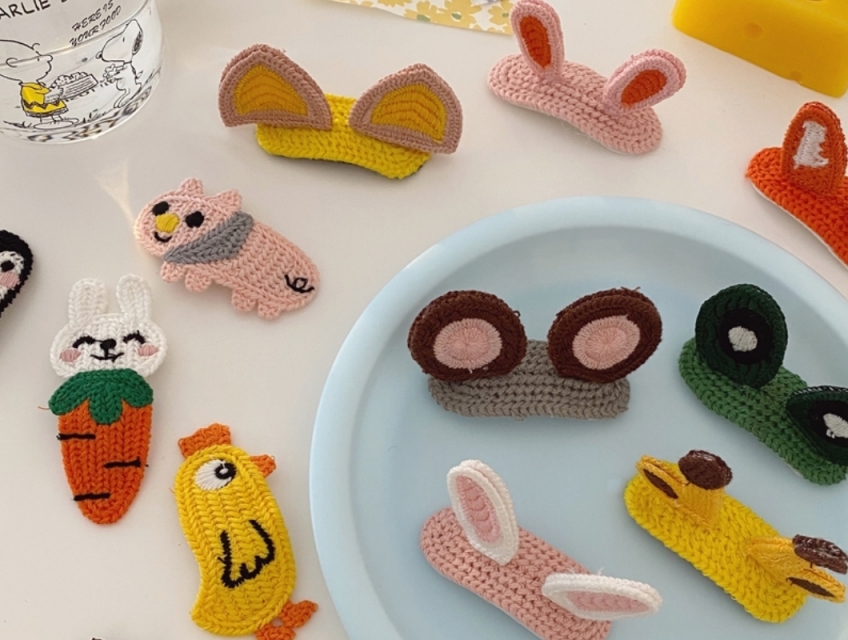 Kẹp tóc bằng len hanmade