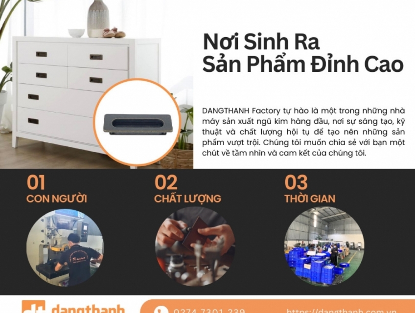 Phụ kiện nội thất tay nắm tủ đẹp - dangthanh factory