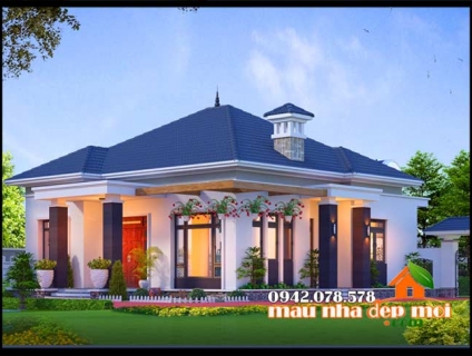 Biệt thự vườn 160m2 có 4 phòng ngủ tạo ra một môi trường sống xanh