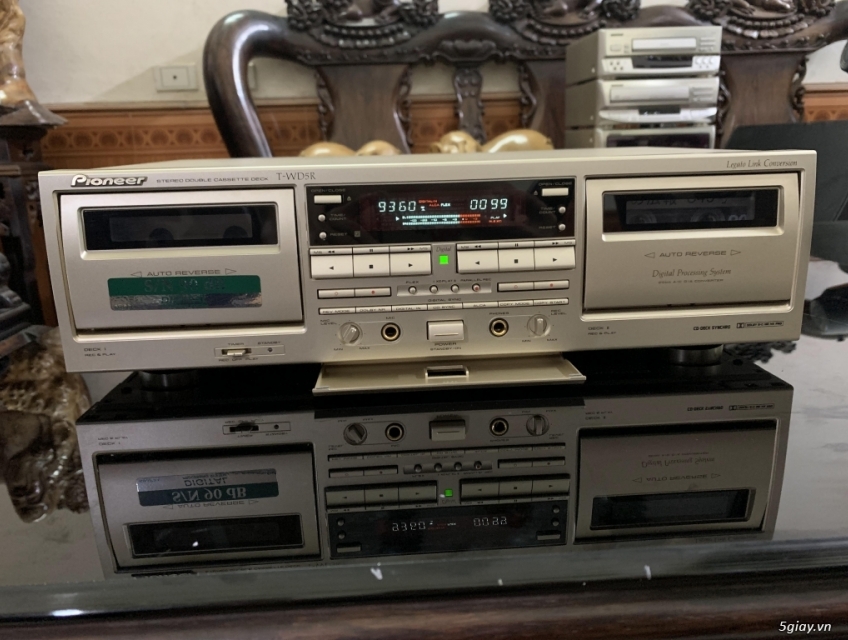 Cassette Deck Pioneer 2 cửa điện, đèn tia, đời cao thâu phát chuẩn
