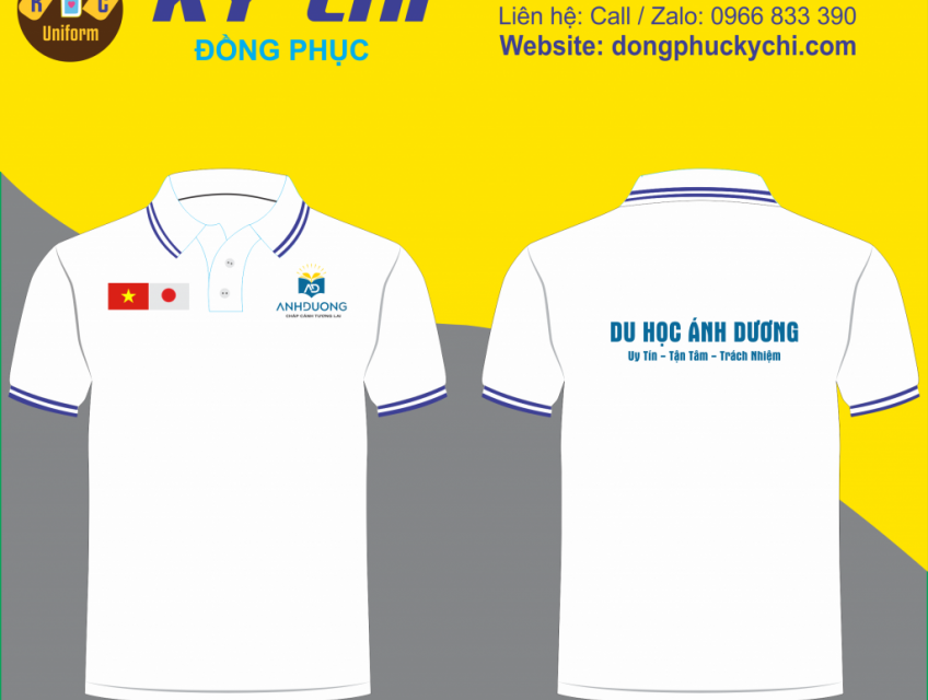 Làm áo đồng phục nhân viên cửa hàng máy tính theo yêu cầu