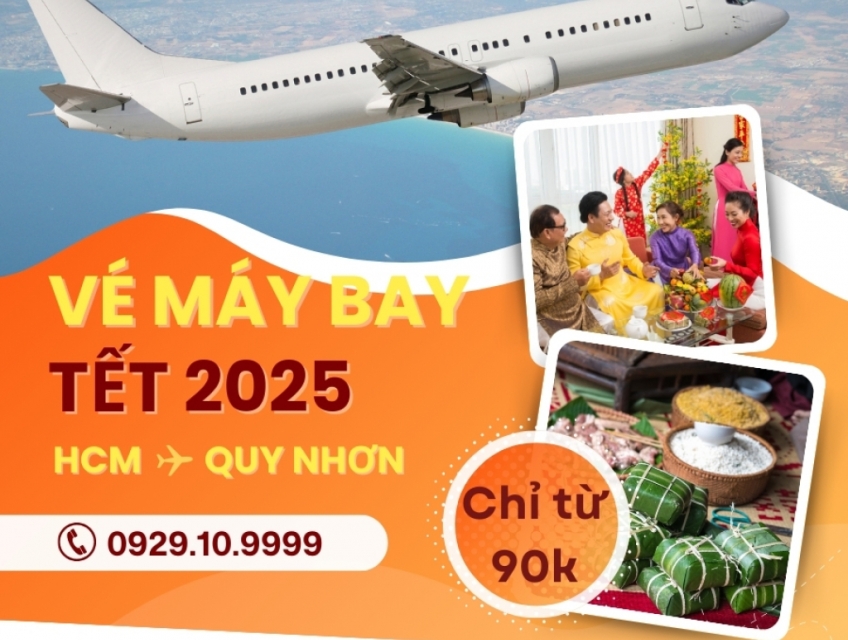 Vé máy bay tết 2025 - HCM đi Quy Nhơn chỉ từ 90k