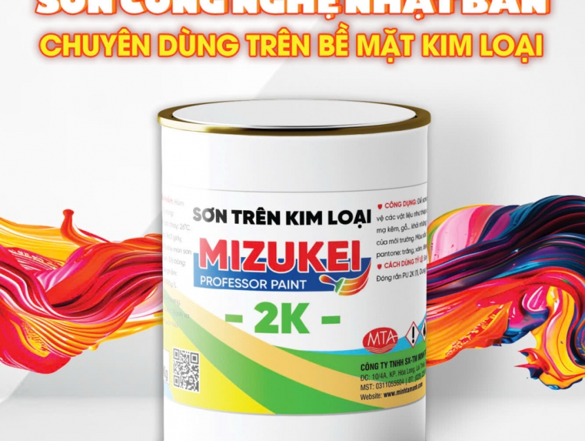 Sơn phủ ngoài trời 2 thành phần Mizukei 2K