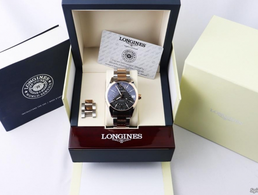 Longines Conquest Classic GMT L2.799.5.56.7 - Niềng Vàng Hồng 18K