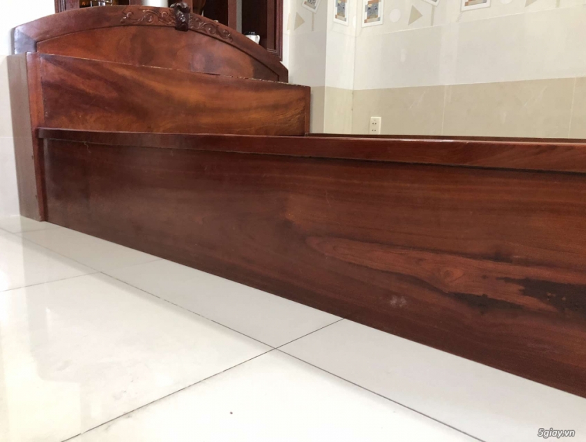 Giường gỗ căm xe hàng đặt dày nặng, bản to siêu bền