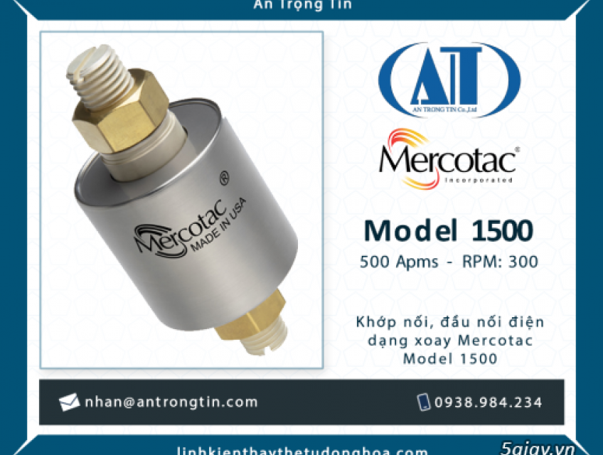 M1500V – Khớp nối điện xoay Mercotac đầu tư cho hiệu quả và tiết kiệm