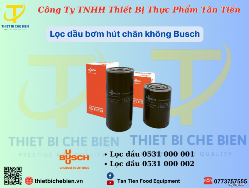 Lọc nhớt bơm busch chính hãng