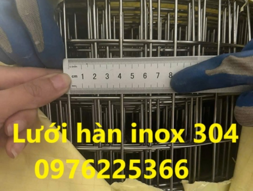 Lưới inox 304 hàn ô vuông 25x25, 30x30, 40x40, 50x50