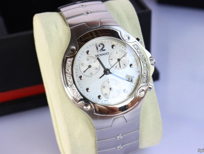 ĐH Nam : Movado Sport 6 Kim Chronograph -  khảm trai, Niềng Kim Cương