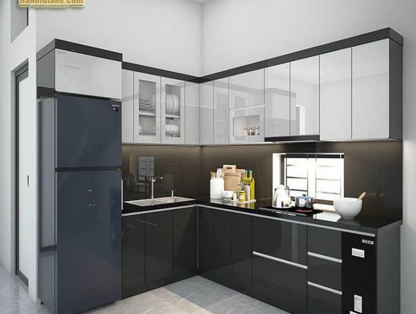 Báo giá thi công tủ bếp gỗ công nghiệp cánh acrylic giá rẻ tại hà nội