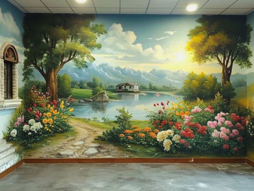 Vẽ tranh phong cảnh đơn giản mà đẹp