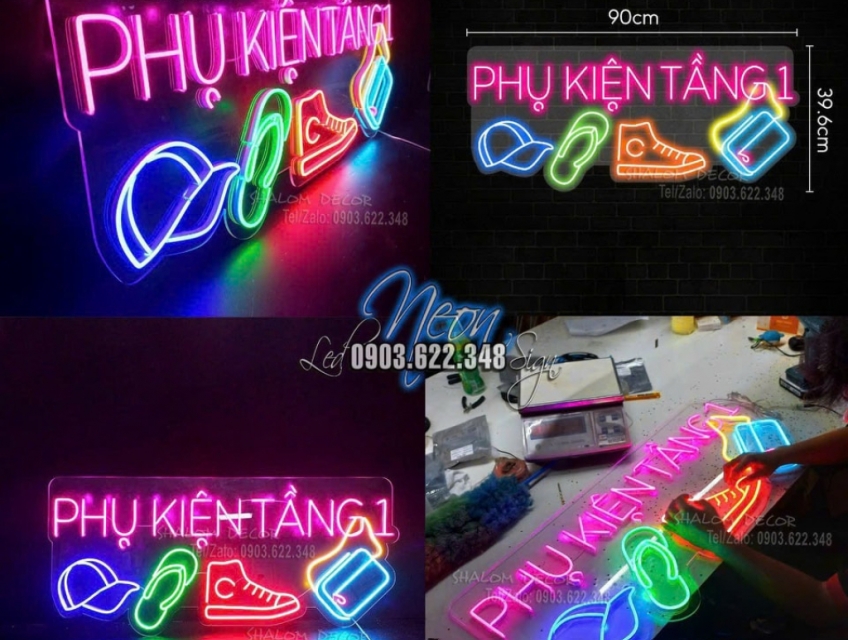 Xưởng Làm Chữ Logo Đèn Led Neon, được Thiết Kế & Tạo Hình theo mẫu