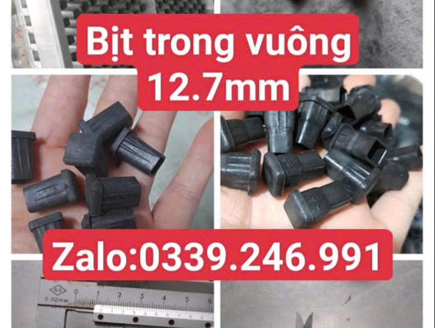 Mua sỉ bịt đầu sắt vuông 12, nút chân vuông 14mm ở đâu giá tốt