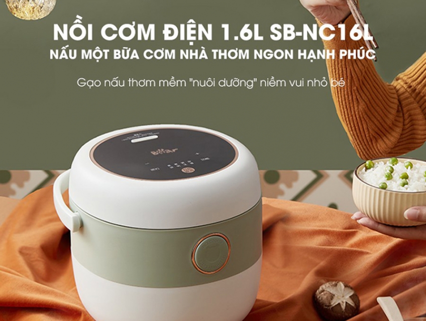 Nồi cơm điện đa năng SB-NC16L nấu ăn linh hoạt