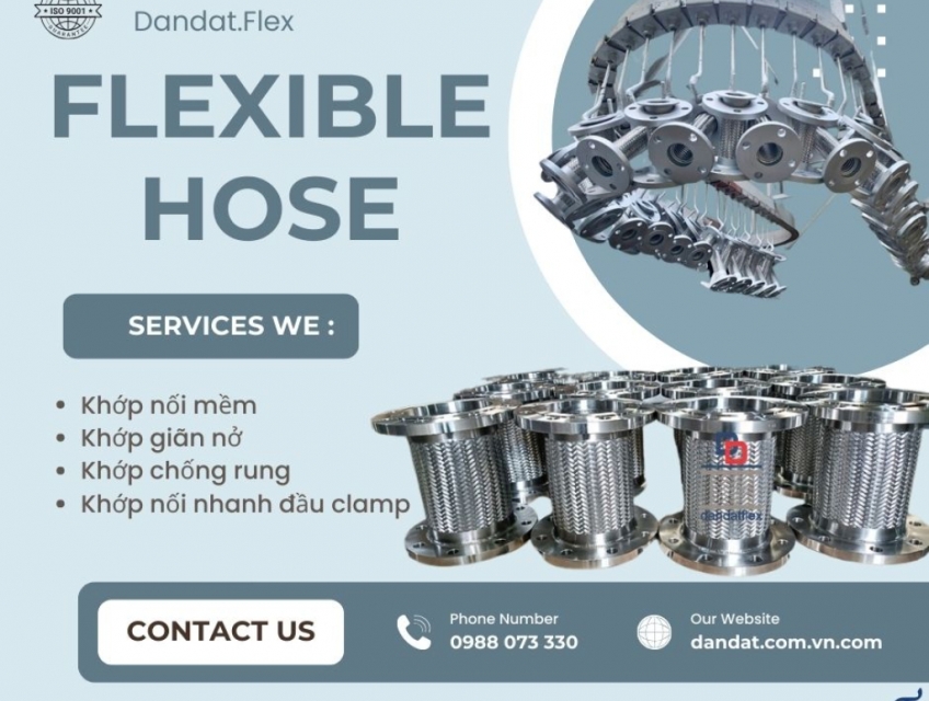 Khớp nối mềm inox/ Khớp nối mềm chống rung/ Khớp chống rung kim loại