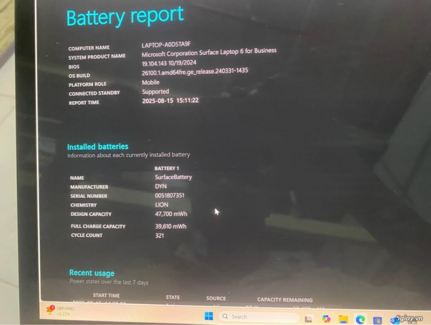 Máy surface laptop 6 business 13.5