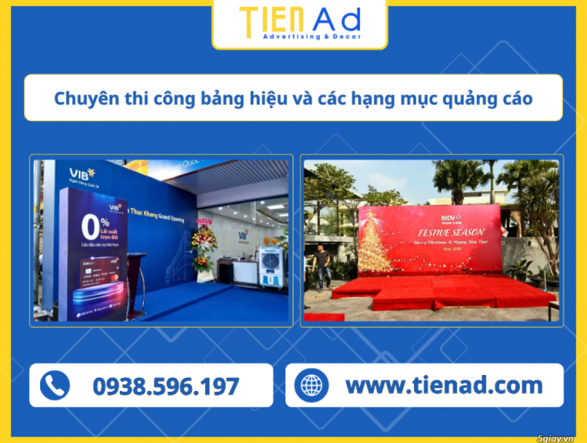 Thi Công Bảng Hiệu Cho Chuỗi Cửa Hàng Chuyên Nghiệp