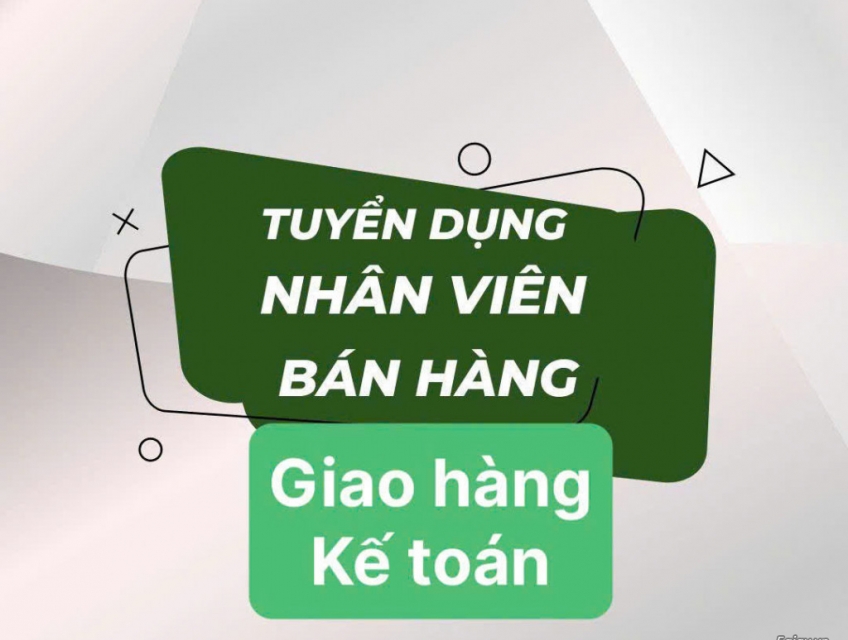 Điện nước Hoàng Ngọc tuyển Nam bán hàng, giao hàng, kế toán