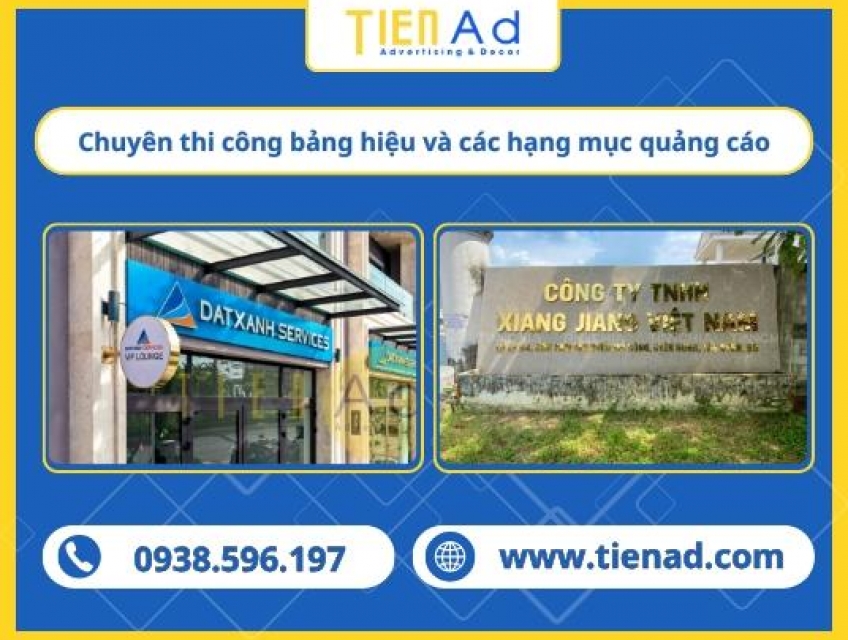 Làm Bảng Hiệu Cho Chuỗi Cửa Hàng Đồng Bộ Nhận Diện