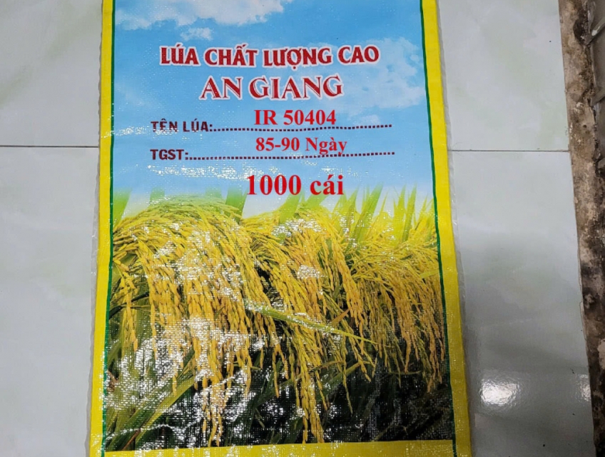 Bao lúa cấy làm sạch 40 kg đẹp – form đứng – in sắc nét để dễ nhận diệ